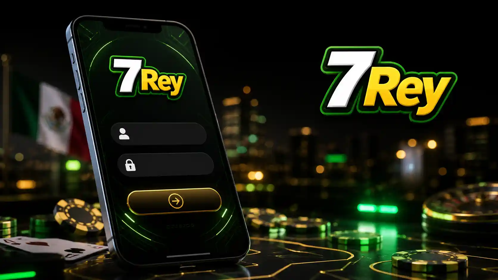 Pantalla móvil de inicio de sesión en 7Rey