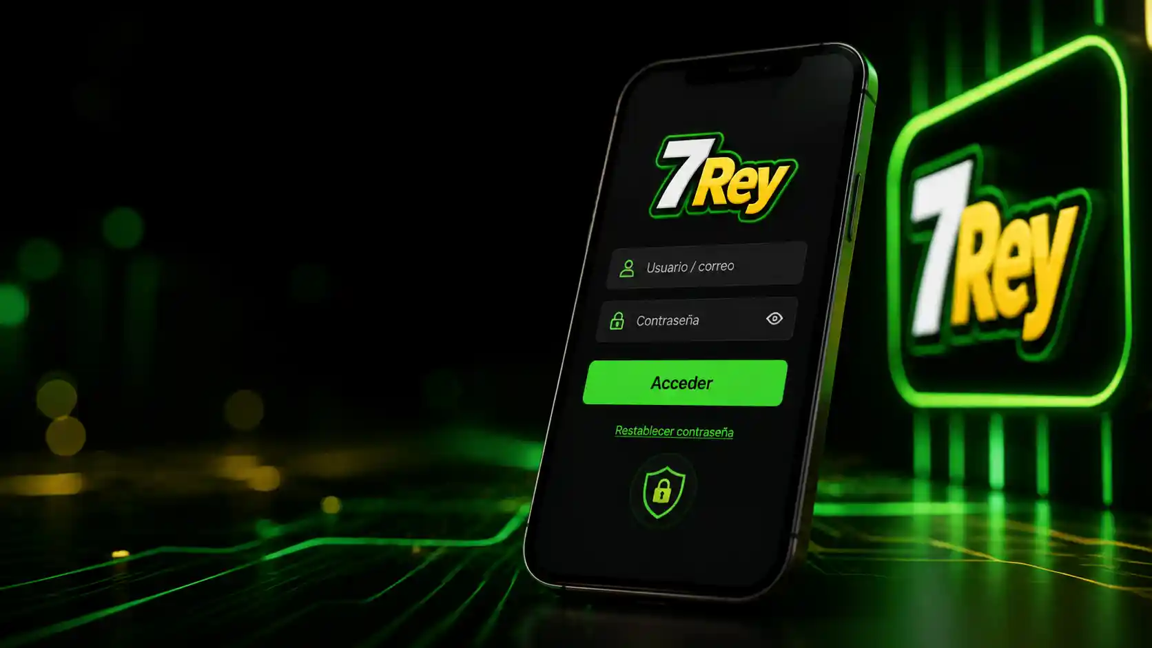 Pantalla móvil de recuperación de cuenta de 7Rey
