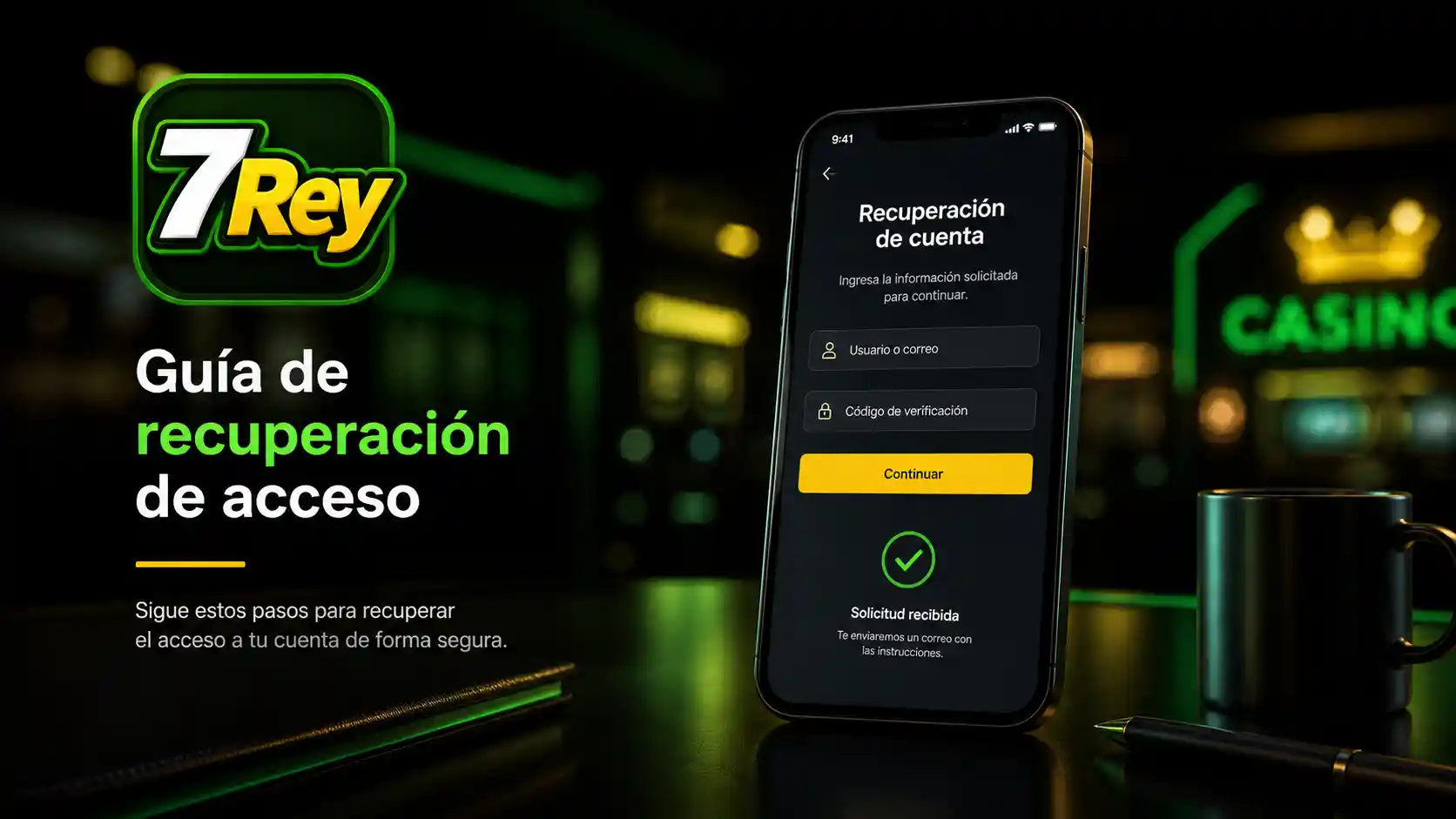 Recuperación de acceso a una cuenta de 7Rey