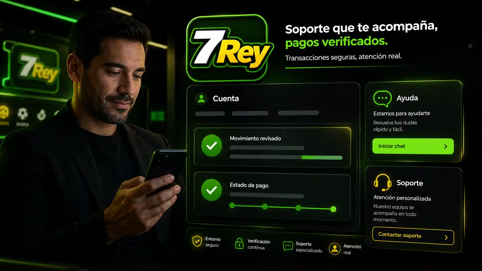 Consulta de ayuda para verificar una operación en 7Rey