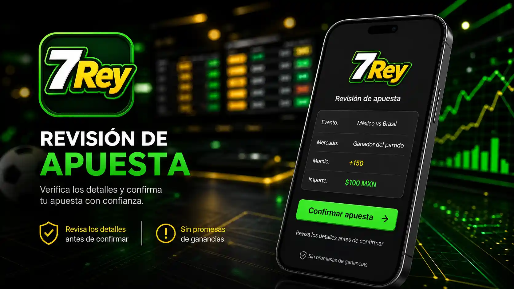 Resumen de una apuesta deportiva de 7Rey antes de confirmar